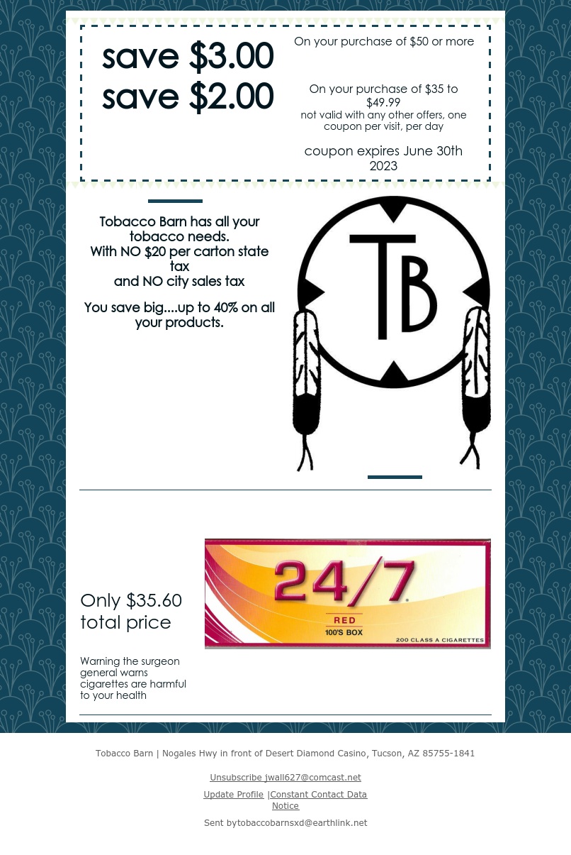 Coupons Tobacco Barn